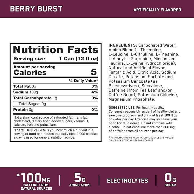 Amino Energy Berry Burst 355ml – Optimum Nutrition