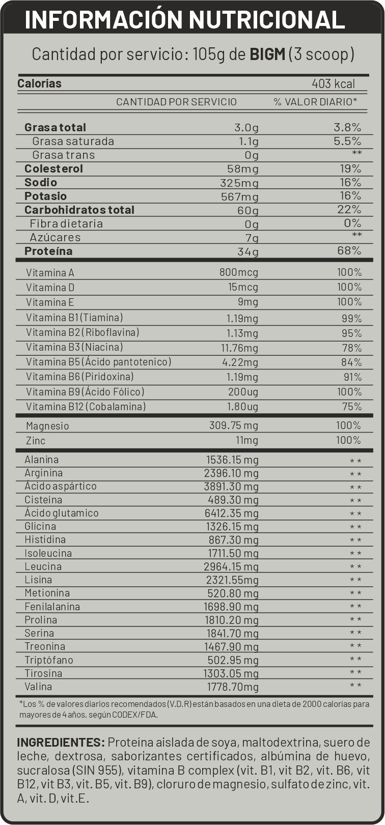 Bigm 2kg - Universe Nutrition USA