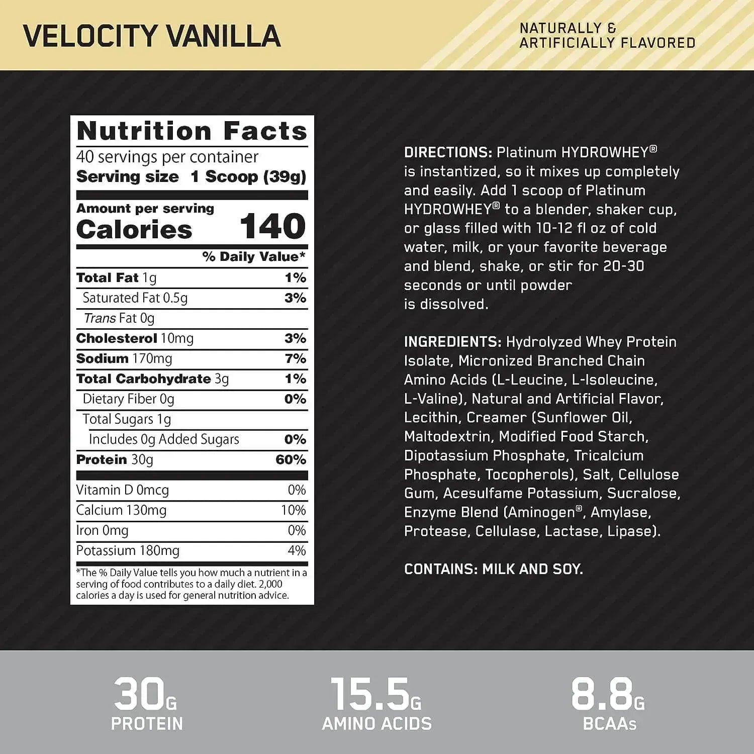 Platinum Hydrowhey 3.61  LB - Optimum Nutrition