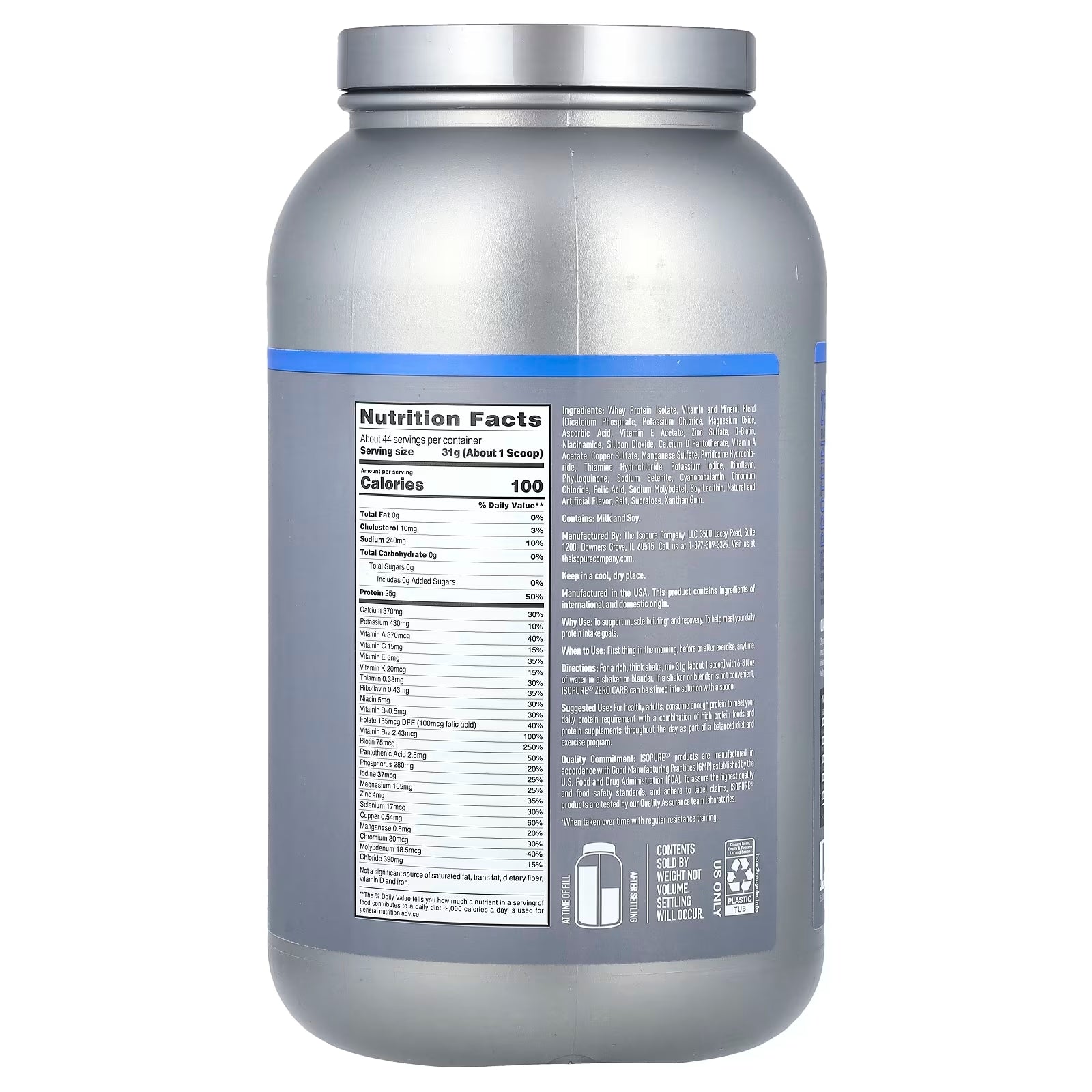 Isopure Zero Low Carb 3 LB - Isopure