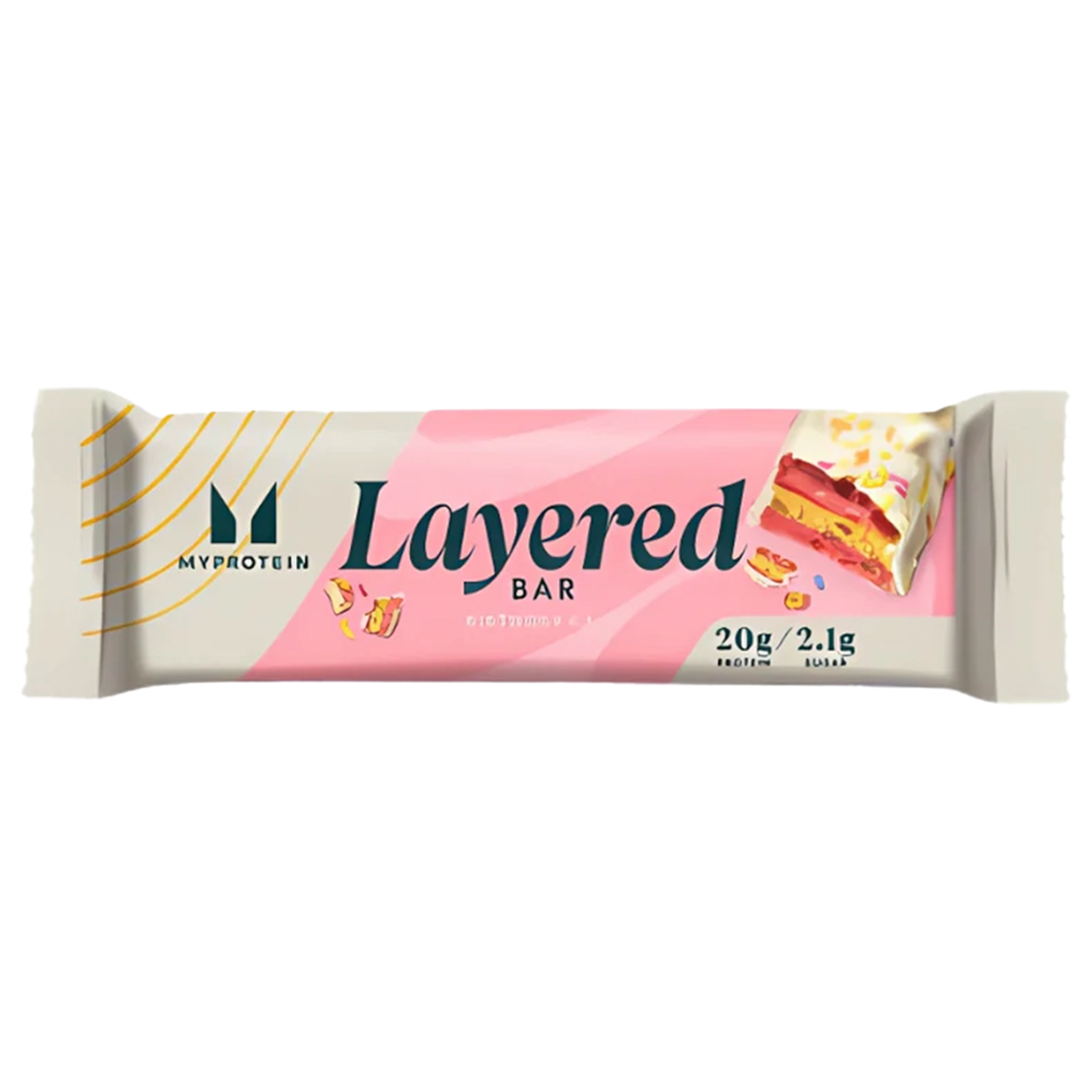 Layered Protein Bar Vanilla Birthday cake - Myprotein