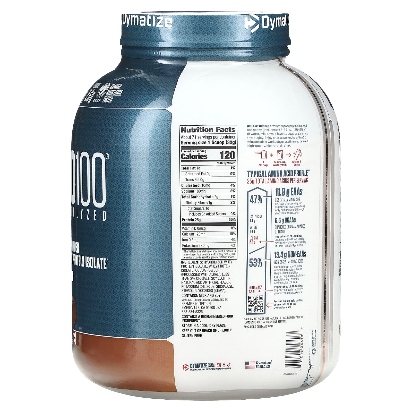 Proteína ISO100 Hidrolizado 5lb - Dymatize