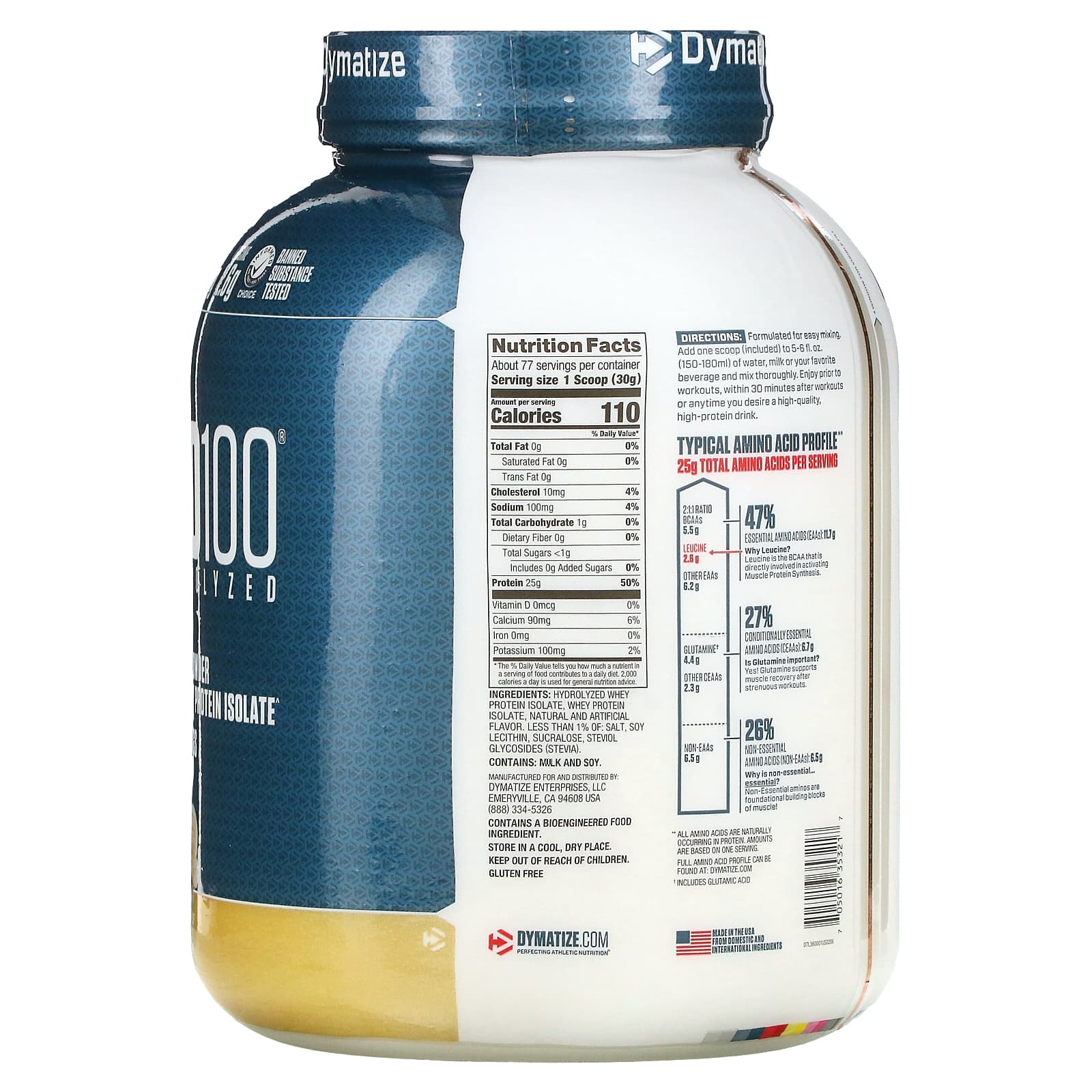 Proteína ISO100 Hidrolizado 5lb - Dymatize