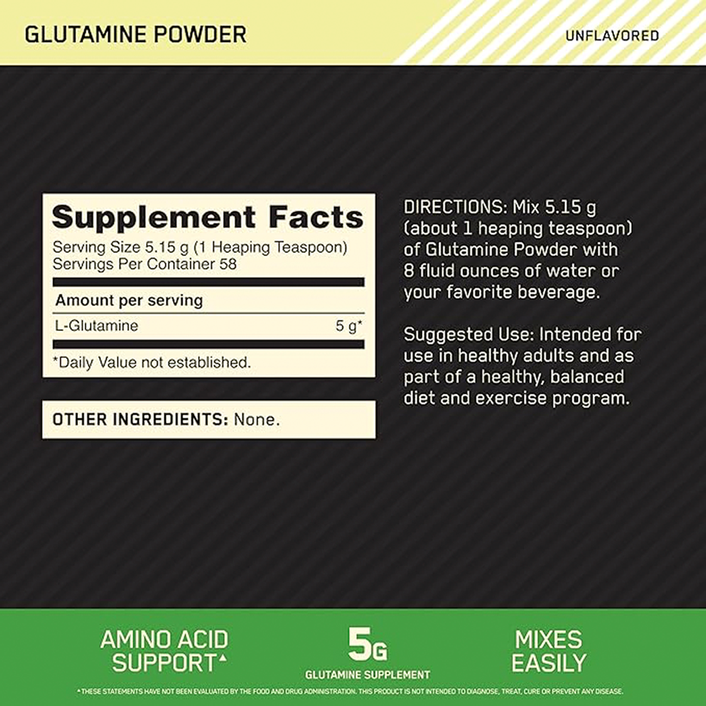 Glutamine Powder 300g - Optimum Nutrition