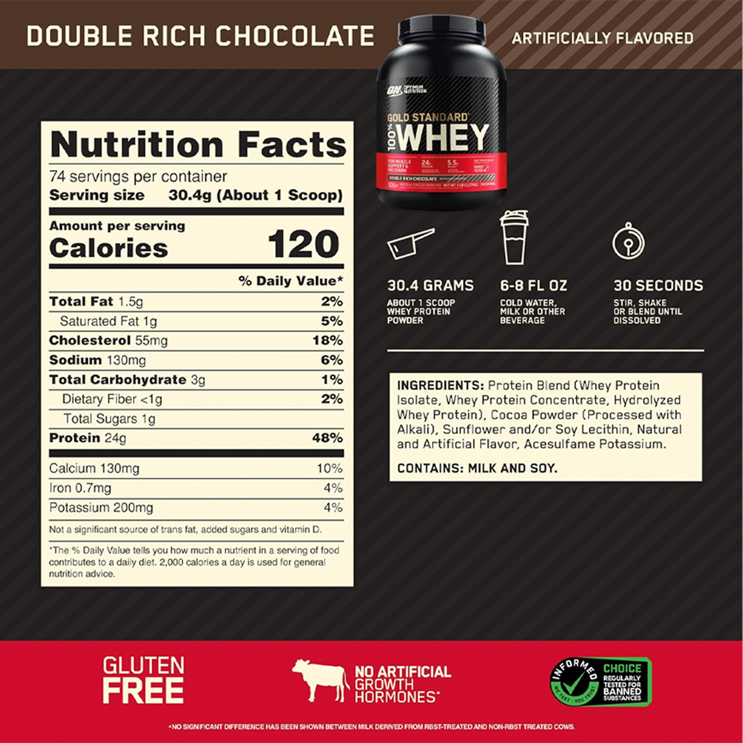 Proteína Gold Standard Whey 5lb – Optimum Nutrition