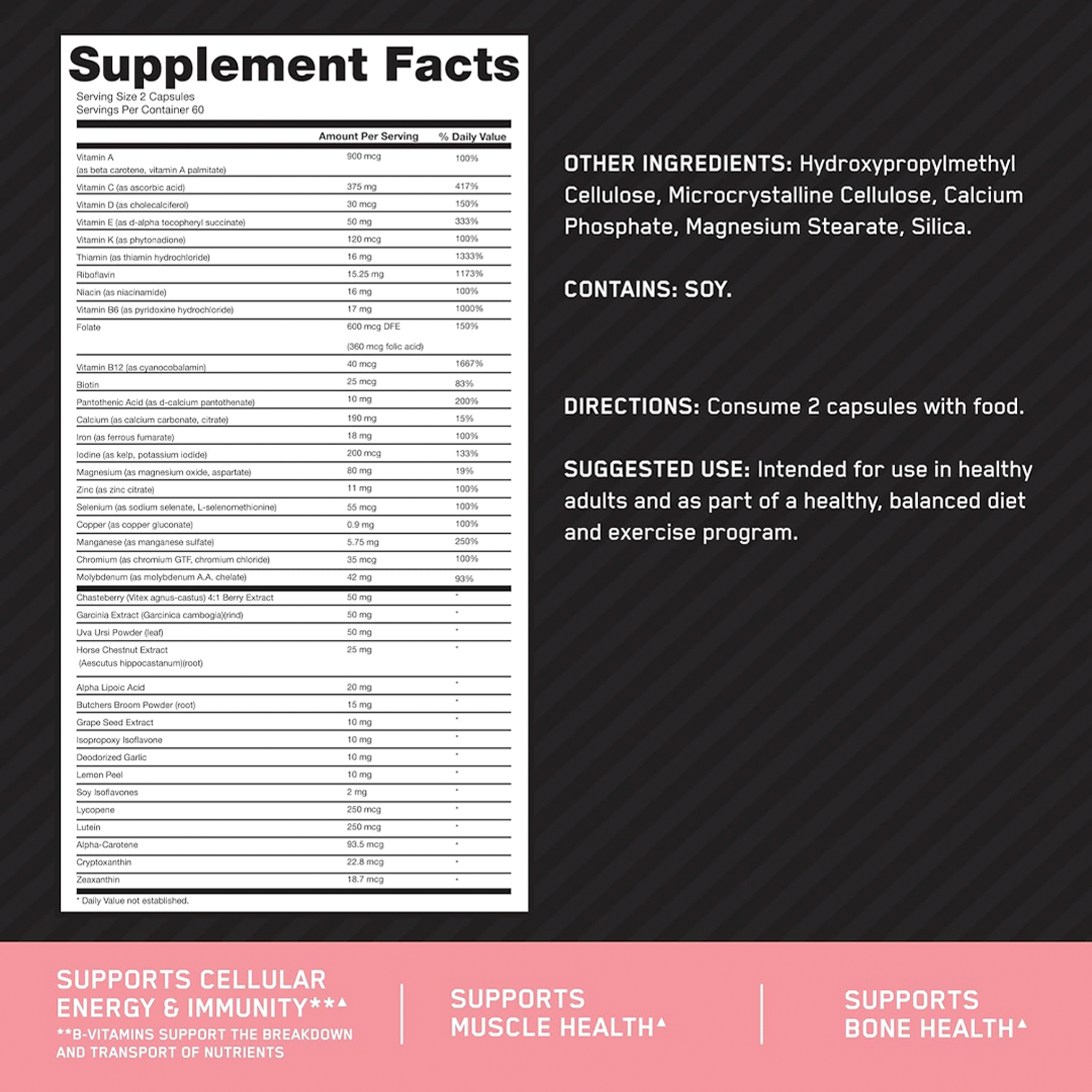 Multivitamínico Opti-Women 120 Cápsulas – Optimum Nutrition