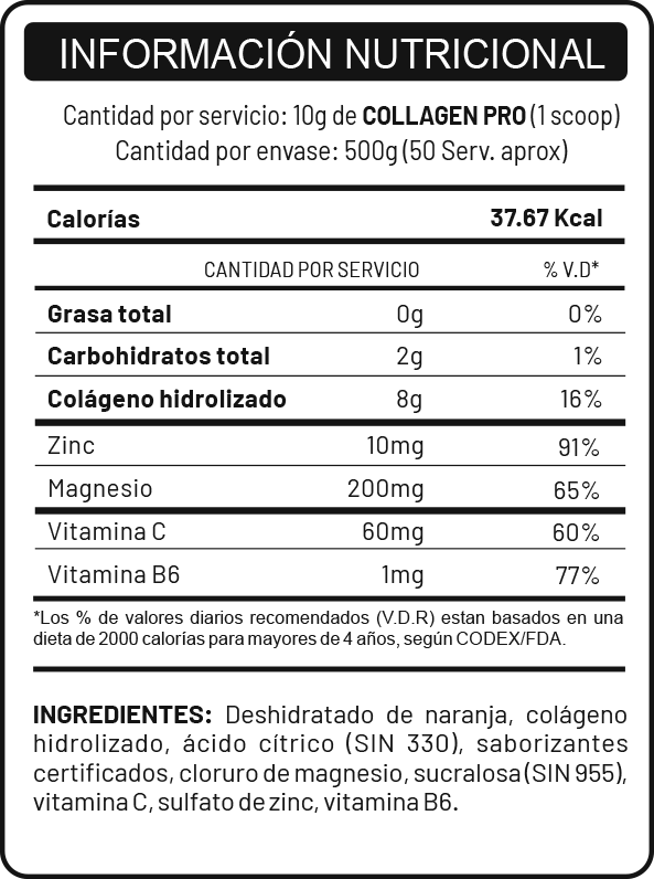 Collagen Pro 500g (50 serv) - Universe Nutrition