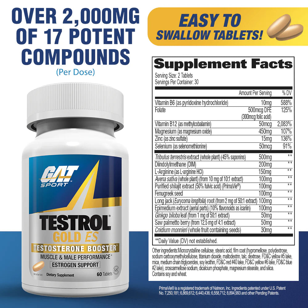 Testrol Gold 60 Caps - Gat Sport