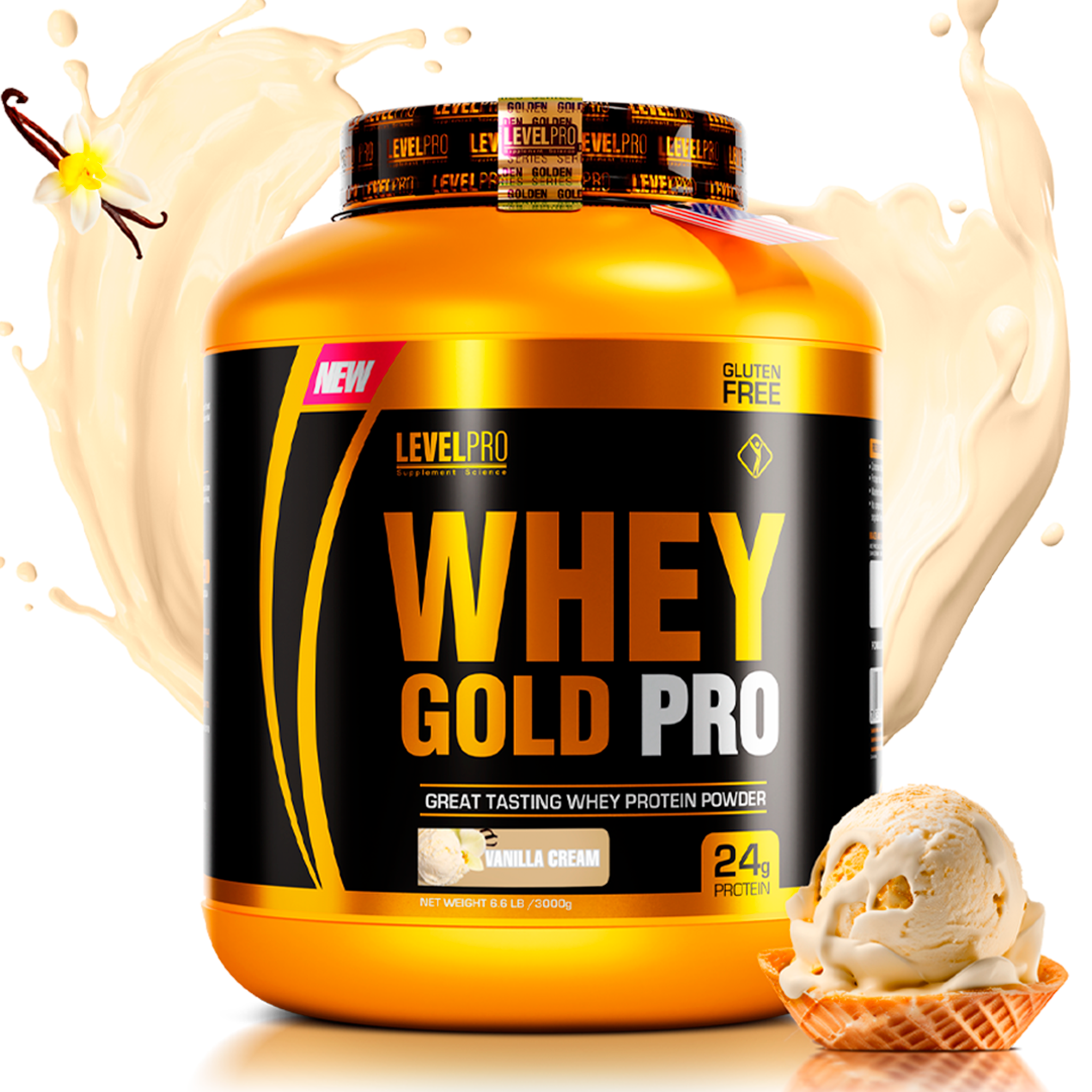 Whey Gold Pro 3kg - LevelPRO