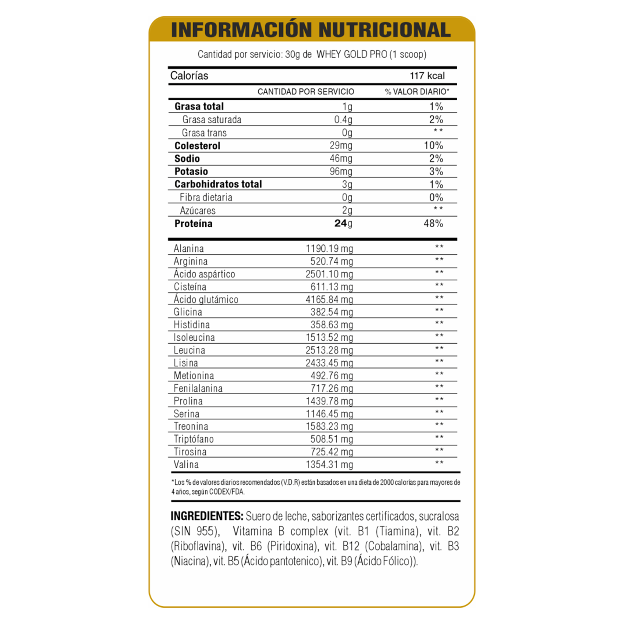 Whey Gold Pro 3 KG - LevelPRO