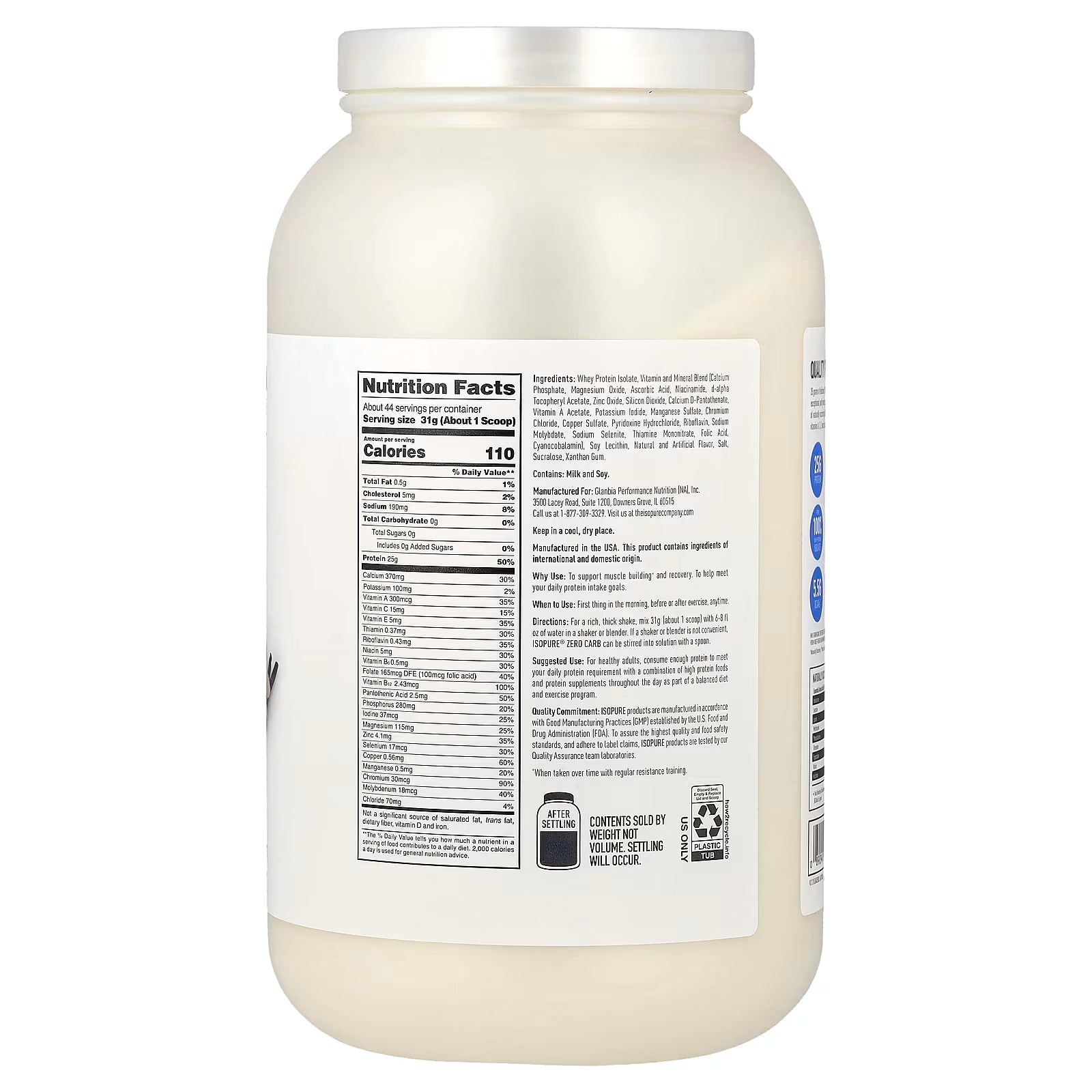 Isopure Zero Low Carb 3 LB - Isopure